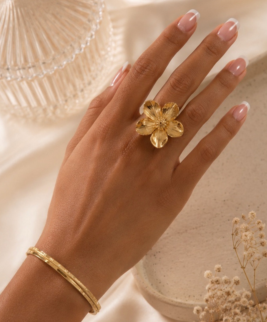 Bague Golden Flower