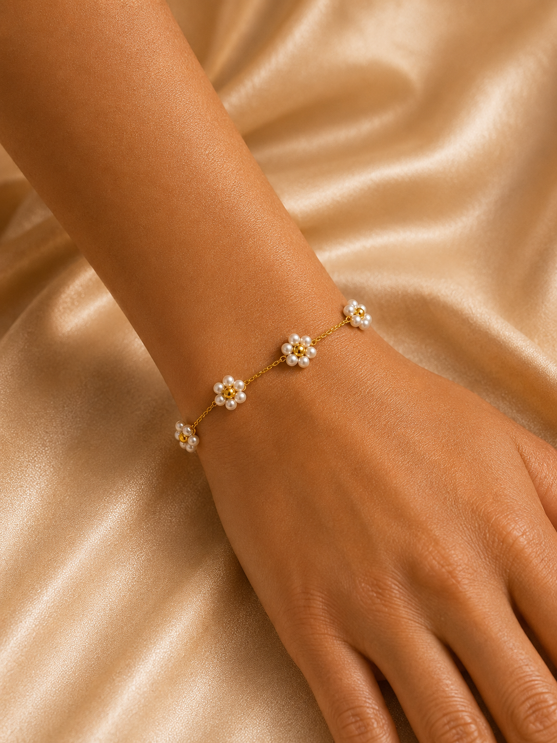 Bracelets fleurs de perles
