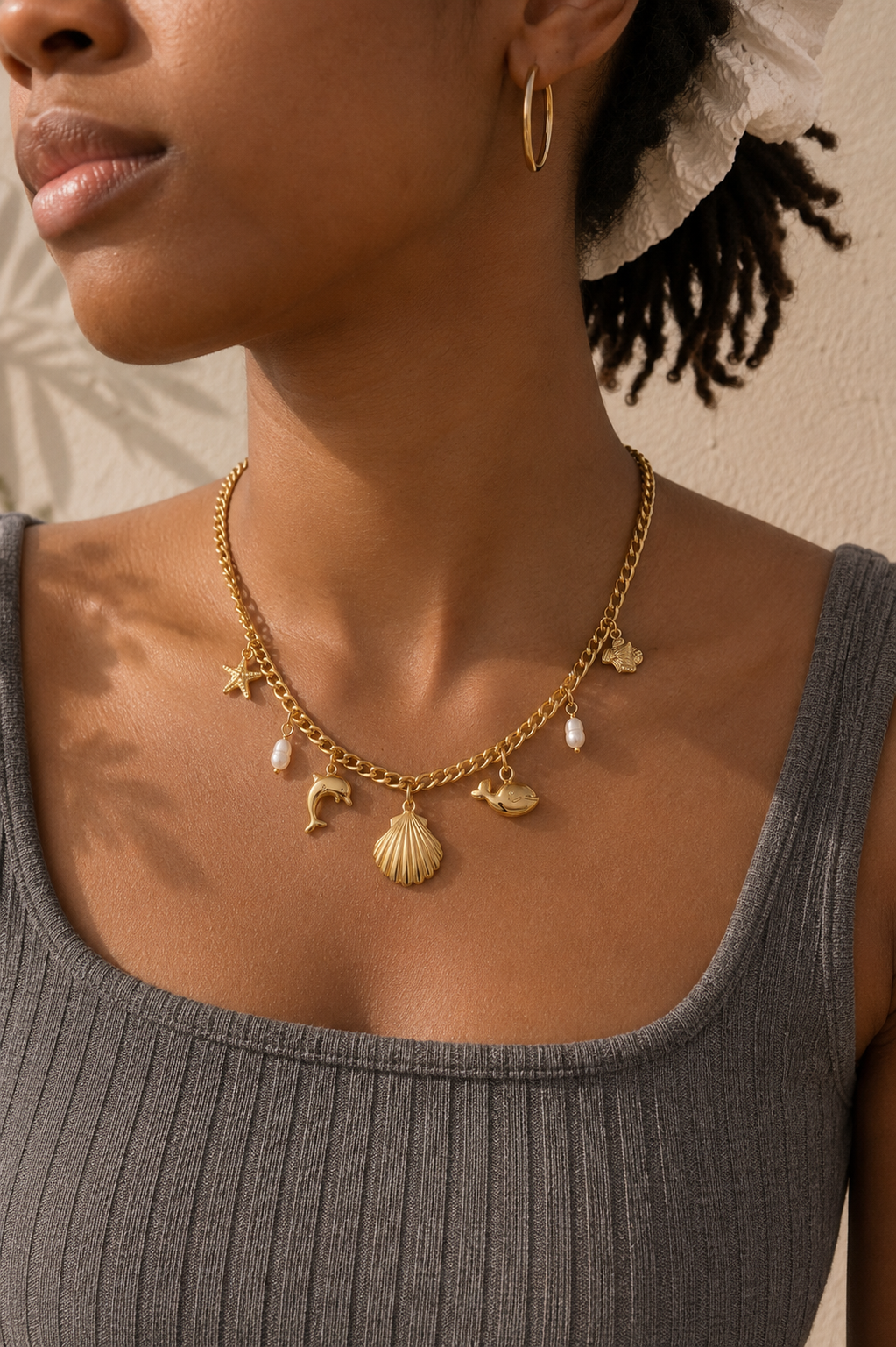 Collier breloque océan 2