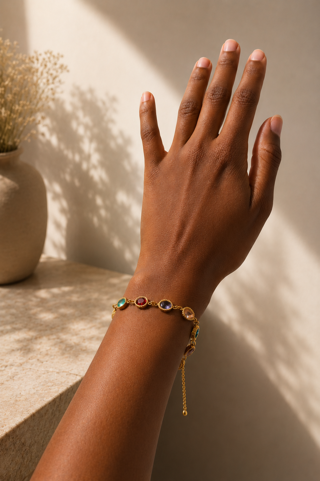 Bracelets cristaux colorés