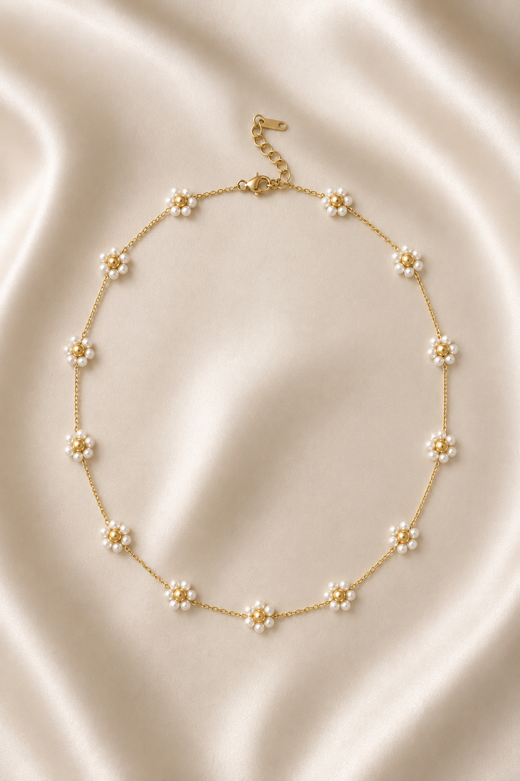 Ras-de-cou fleurs de perles